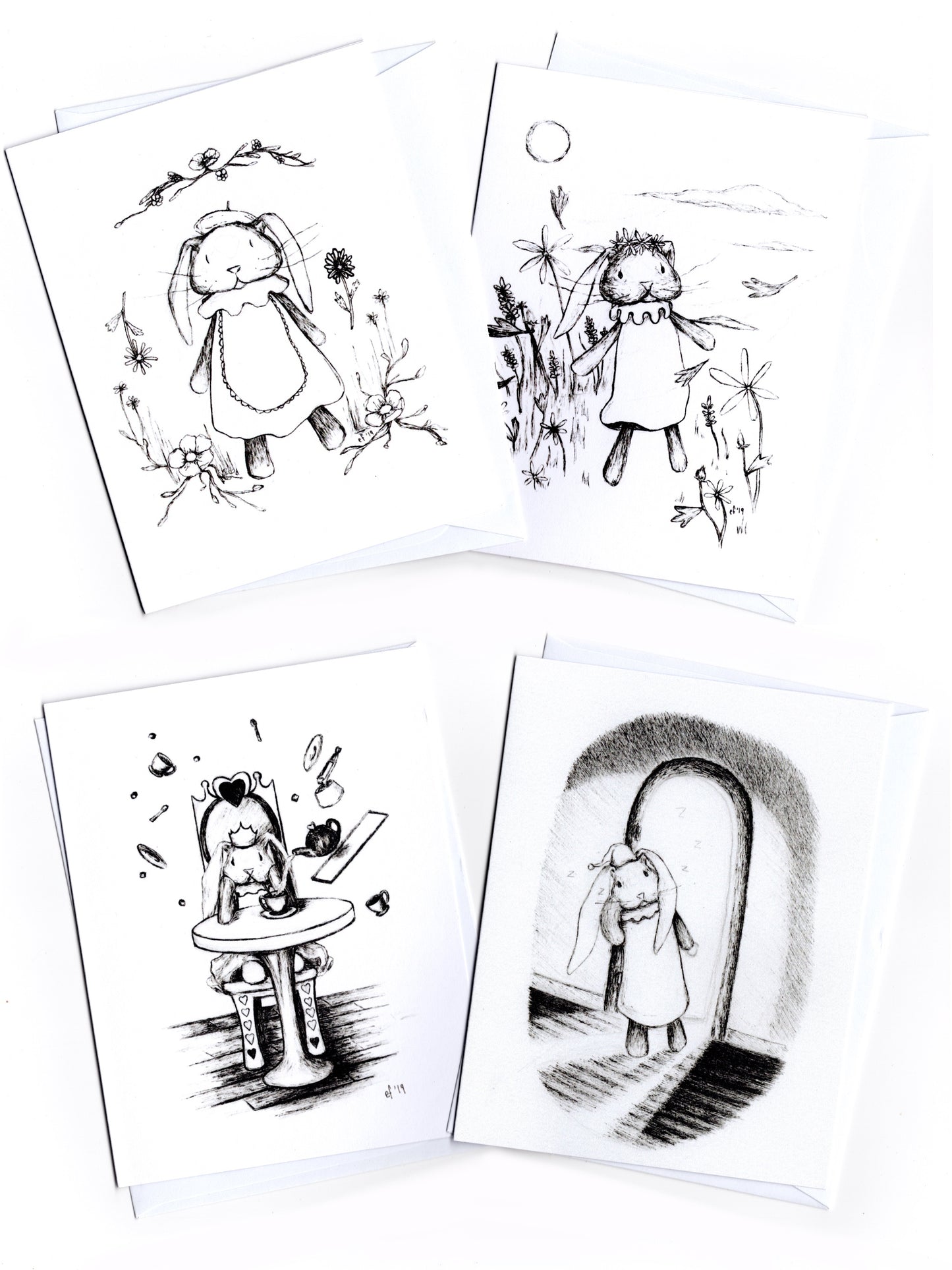 "bunny" Greeting Card Collection (Set of 4 Cards)