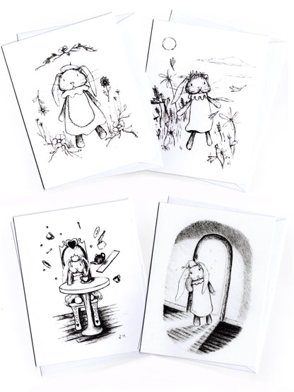 "bunny" Greeting Card Collection (Set of 4 Cards)