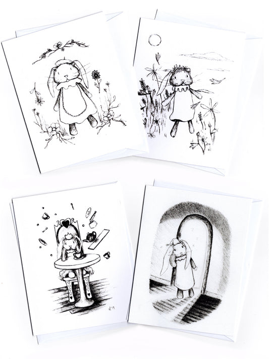 "bunny" Greeting Card Collection (Set of 4 Cards)