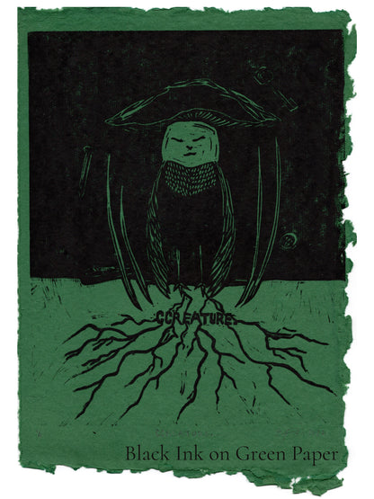 CCREATURE. Linocut Print