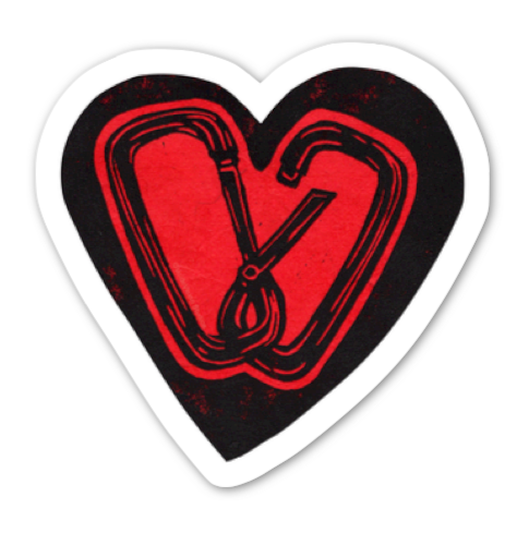 Carabiner Heart Sticker