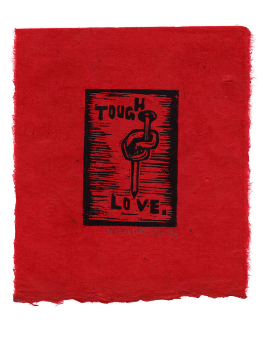 Tough Love Linocut Print