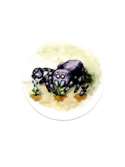 Gardening Spider Sticker