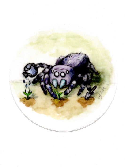 Gardening Spider Sticker