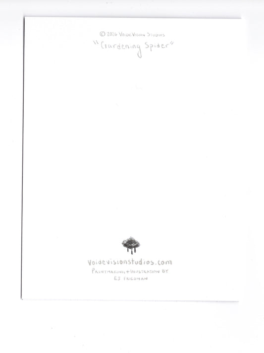 "Gardening Spider" Greeting Card